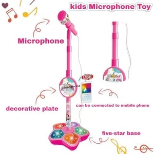 All in One Karaoke Microphone Toy with Colorful Lights and Music Features - Picture 1 of 15