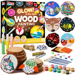 Klever Kits Wooden Glow in The Dark Painting Craft Kit for Kids Ages 6-12 - Bild 1 von 8