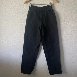 Vintage Curfew Tapered Jeans Girls 14 Slim (23x26) Black Distressed Cotton - Picture 1 of 19