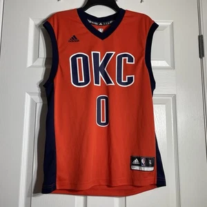 Adidas NBA Oklahoma City Thunder Westbrook Basketball Trikot orange blau Small - Bild 1 von 7