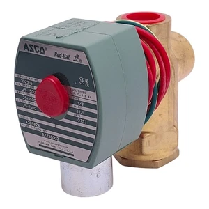 Asco 8223G003 Red-Hat Solenoid Valve 2-Way 1/2" NPT, 25-1500psi, 110/120VAC Coil - Picture 1 of 11
