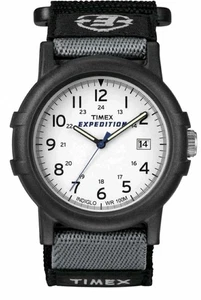 TIMEX EXPEDITION CAMPER T49713 HERREN NYLON/LEDER ARMBAND INDIGLO ANALOG UHR  - Bild 1 von 10