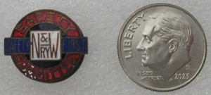 Antique Norfolk & Western Railway Safety Committee Lapel Pin Badge c. 1915 RARE - Picture 1 of 6