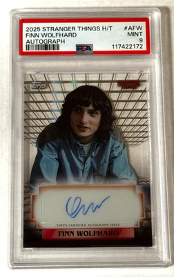 Finn Wolfhard Mike Wheeler Auto 2025 Topps Stranger Things High-Tek PSA 9 MINT  - Image 1 of 2