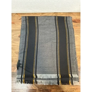 Sciarpa uomo Banana Republic a quadri 100% lana giallo grigio taglia unica 72x15" - Foto 1 di 3