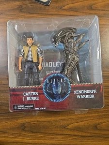 NECA Aliens 2017 Carter J Burke Xenomorph Warrior confezione da 2 figurine 30° anniversario nuove con scatola - Foto 1 di 7