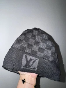 LV Louis Vuitton Men's Beanie Hat Vintage - Picture 1 of 6