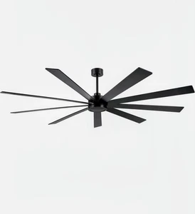 ELEHINSER 84" Ceiling Fan, 9 Wood Blades, No Light, 6 Speed, W/Remote - Picture 1 of 6