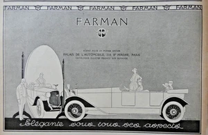 PRESSEWERBUNG 1921 FARMAN LA CAR FRANÇAISE AU PALAIS DE L'AUTOMOBILE - Bild 1 von 1