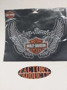 GENUINE HARLEY DAVIDSON Studded Patch Pure Glamour Bar and Shield EM1289803 - Picture 1 of 3