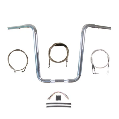Kit de manillar Ape Hanger 2004-2013 1 1/4" cromado estrecho 16" Harley Sportster Foto 1 de 2