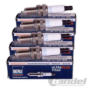4x BERU ZÜNDKERZE ULTRA PLUS TITAN für MERCEDES A-KLASSE B-KLASSE E-KLASSE SL - Afbeelding 1 van 1