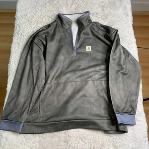 Carhartt Men's XL Olive Green Vtg 1/4 Zip Front Pockets Lightweight Jacket - Picture 1 of 5