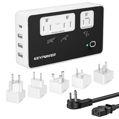 2000W Step Down Converter, 220V to 110V International Universal Travel Adapter - Image 1 of 4