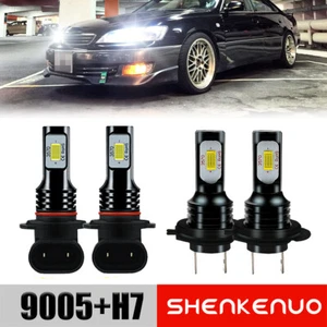4Pcs Fits Lexus ES300 1997-2003 9005+H7 LED Headlight Kit Hi/Lo Beam White 6000K - Picture 1 of 11