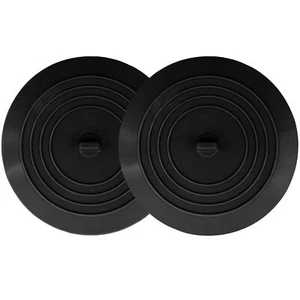2 Pack 6" Large Silicone Drain Plug Hair Stopper Flat Suction Cover for Bathroom - Picture 1 of 7