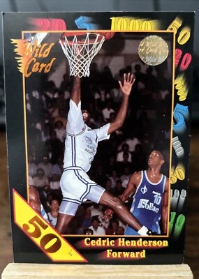 1992 Wild Card Collegiate 50 Stripe Cedric Henderson #87 - Image 1 of 2