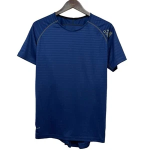 Adidas x Stella McCartney Women's Sz Large Crewneck T-Shirt Top Blue Striped euc - Picture 1 of 7