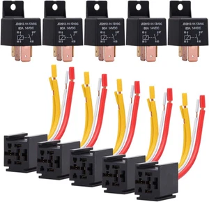 10 SET 12V 80A Heavy Duty Relay 4 Pin SPST Normal Open Switch Control Car Van - Picture 1 of 6