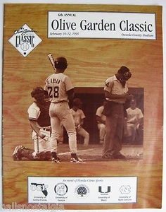 Feb. 10-12, 1995 "6th Olive Garden Baseball Classic" Osceola County Stadium - Picture 1 of 2