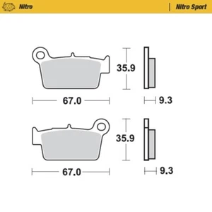 MotoMaster Rear Brake Pads for TM MX 250 2005-2018 Nitro Sport - Picture 1 of 1