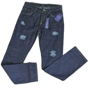 Lucky Brand NWT Billy Boys 18 Patch Dark Wash Straight Jeans - Picture 1 of 4