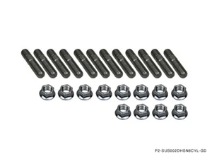 P2M Stainless Exhaust Manifold Double Head Stud Nut Kit M10x1.25 6pc Set New - Picture 1 of 1