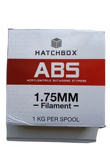 Filamento para impresora 3D HATCHBOX ABS, carrete de 1 kg, blanco verdadero 1,75 mm - Imagen 1 de 4
