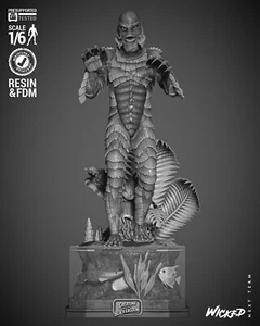 Creature from the Black Lagoon Sculpture(300mm)/3D Model/Unassembled/Unpainted - Bild 1 von 7