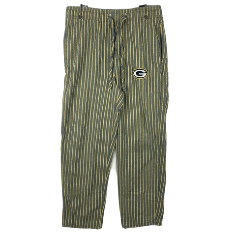 Green Bay Packers Stripes Lounge Pajama Pants NFL Size Small Elastic Waist Cover
