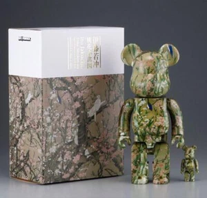BE@RBRICK Jakuchu Ito Mappa uccellino fiore pesca 100% 400% NUOVO - Foto 1 di 2