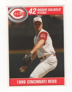 1996 KAHN'S CINCINNATI REDS BASEBALL #42 ROGER SALKELD - Picture 1 of 10