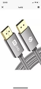 SILKLAND 4K UHD 60HZ DisplayPort Cable (2m) 6ft VESA certified Streaming Gaming - Picture 1 of 7