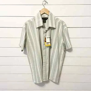 Neu mit Etikett der Erde | 100 % Bio-Baumwolle Senna Streifen Knopfleiste Größe 2X - Bild 1 von 8