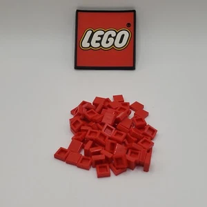 LEGO Dots 1 x 1 Square Tile w Groove RED (x100) 3070b NEW BULK PARTS LOT - Picture 1 of 3