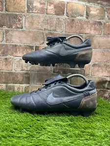 Nike Tiempo Ronaldinho Fg navy Royal Rare Football Boots Uk 8 315357-447 - Picture 1 of 10