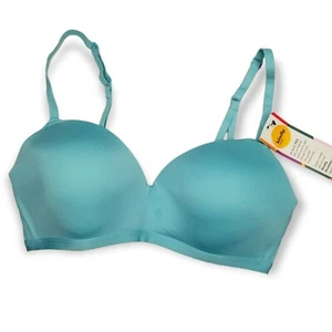 Kindly Size 32D Light Blue Wire Free Push Up Bra Sustainable Recycled Material - Picture 1 of 8