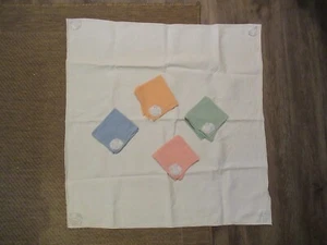 Vtg Handmade Tea Table Tablecloth w Matching Napkins - Picture 1 of 5