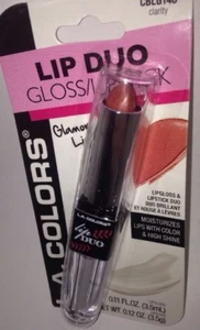 L.A. Colors Lip Gloss Lipstick Duo CBLG148 * CLARITY * Nude/Clear Moisture Shine - Picture 1 of 6
