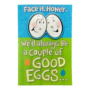 Flirty HAPPY OSTERN Karte FÜR PARTNER EHEPARTNER, gute schlechte Eier von Hallmark + Umschlag - Bild 1 von 5