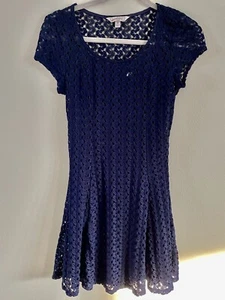 Speechless Navy Lace Over Slip Dress Small - Bild 1 von 11