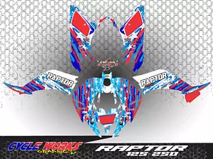 YAMAHA RAPTOR 250 125 SEMI CUSTOM GRAPHICS KIT Murica - Bild 1 von 1