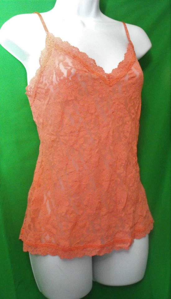 NUEVO HANKY PANKY 484731 PKEO HECHO EN ESTADOS UNIDOS LENCERÍA CORREAS CUELLO EN V ENCAJE CAMISOLA M Foto 1 de 1