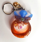 Handmade Quicksand Liquid Shaker Red & Blue Princess Perfume Keychain