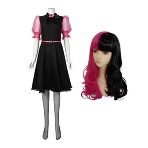Peluca Disfraz Disfraz Monstruo Película Cosplay Vestido Rosa Vivo Niña Alta Juegos con disfraces - Imagen 1 de 10