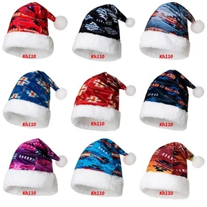 Native American Southwest Christmas Hat, Santa Hat Xmas Holiday Hat - Picture 1 of 34