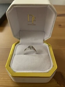 White gold Diamond solitaire ring. 0.05ct - Picture 1 of 5