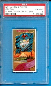 1888 N11 Allen & Ginter - Flags of States & Territories - Oregon PSA 6 - Imagen 1 de 2