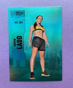 2022 Skybox Metal Universe Champions Aspen Ladd Aqua #53 MMA - Imagen 1 de 2