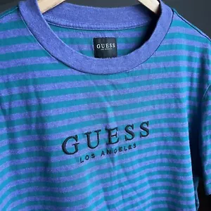 GUESS Jeans Los Angeles Bold Striped T-Shirt Size Medium - Bild 1 von 5